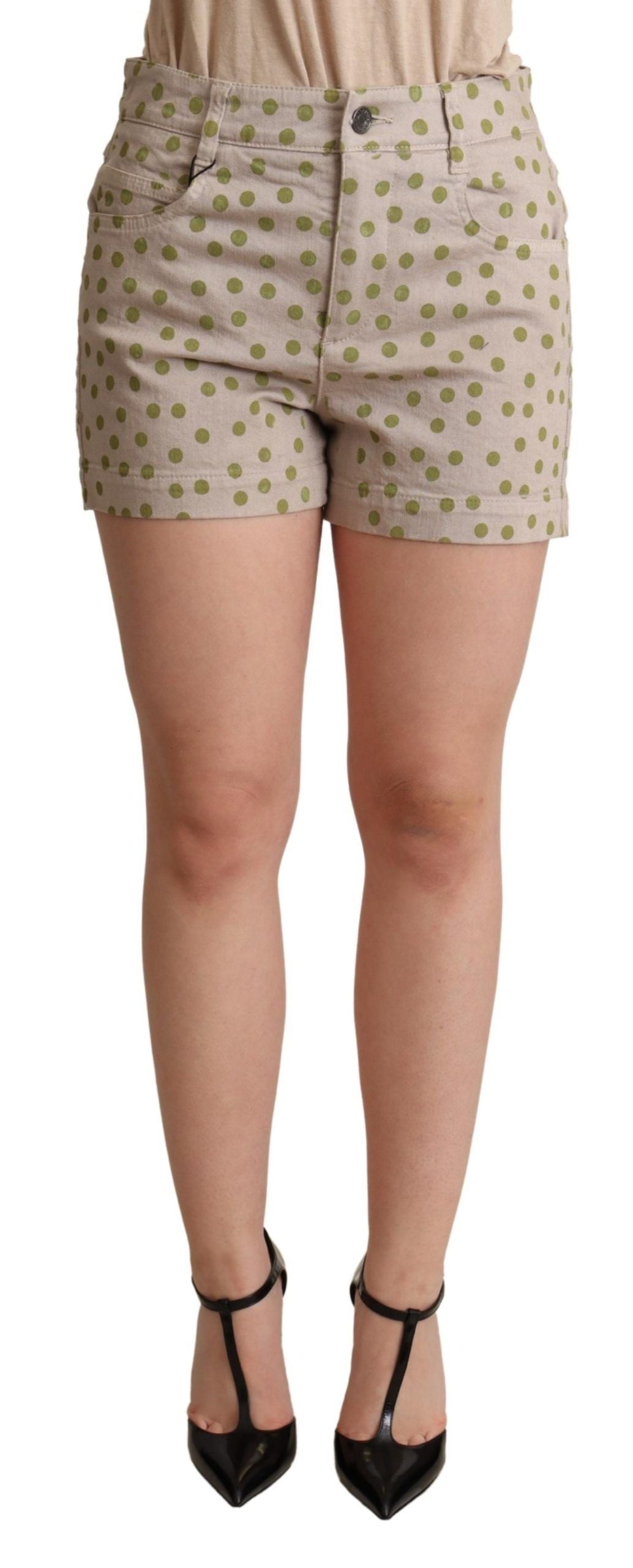 Dolce & Gabbana Chic Polka Dot Cotton Stretch Shorts IT40 / S