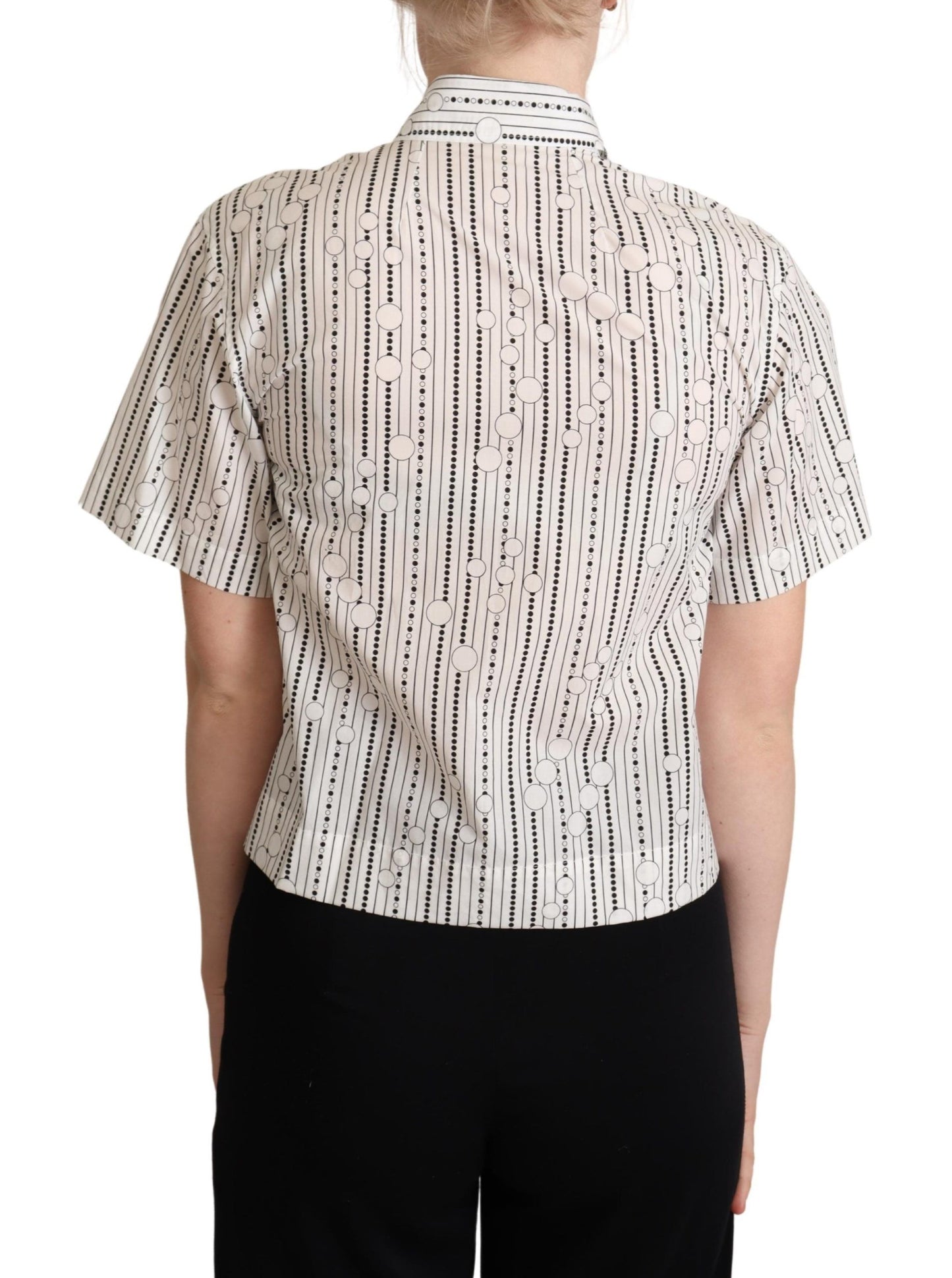 Dolce & Gabbana Geometric Elegance Collared Polo Top