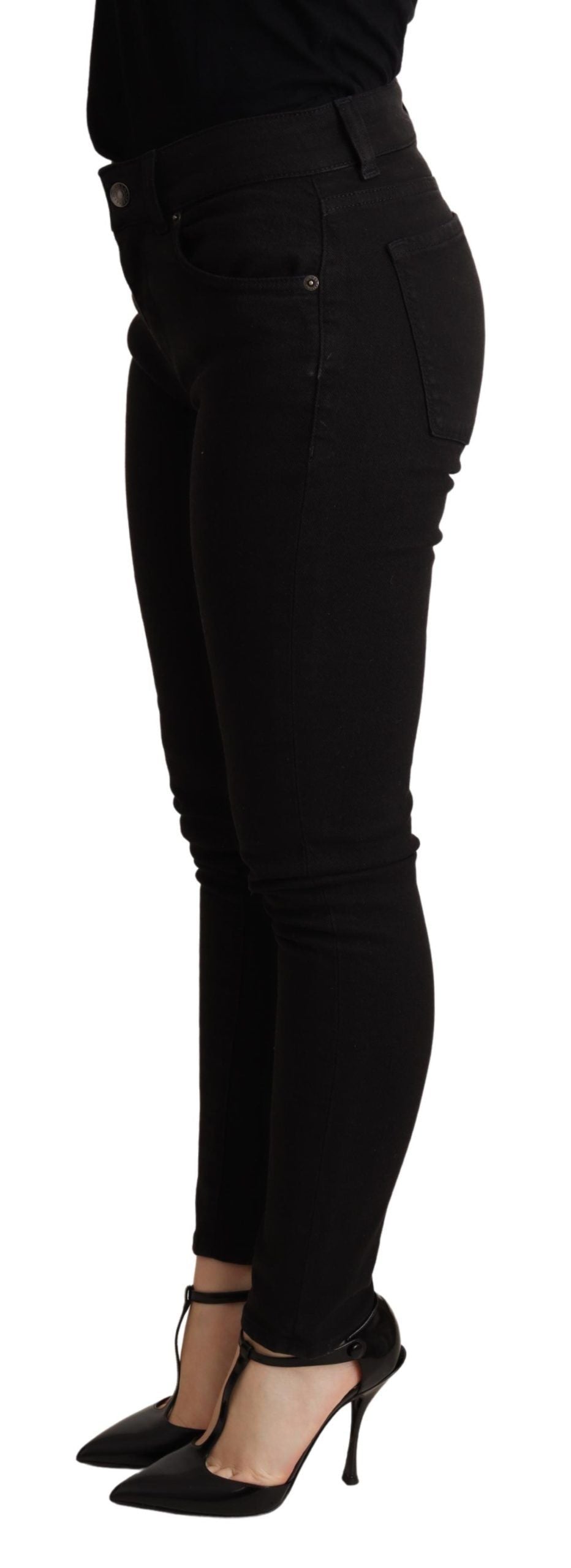 Dolce & Gabbana Elegant Slim Black Skinny Jeans IT38 | XS