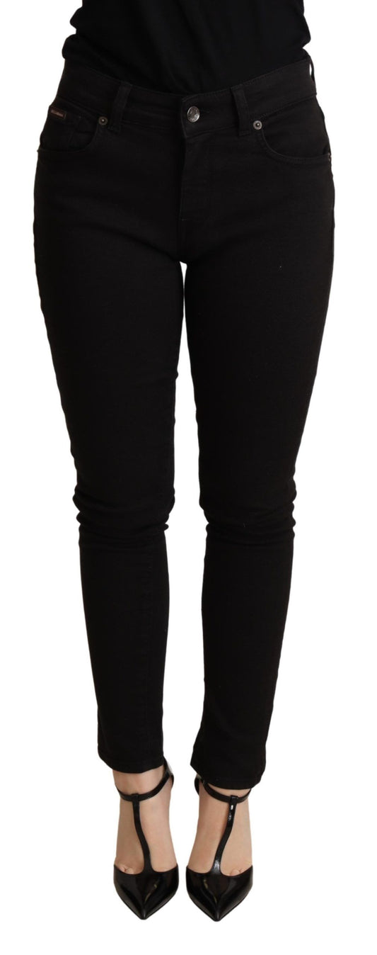 Dolce & Gabbana Elegant Slim Black Skinny Jeans IT38 | XS