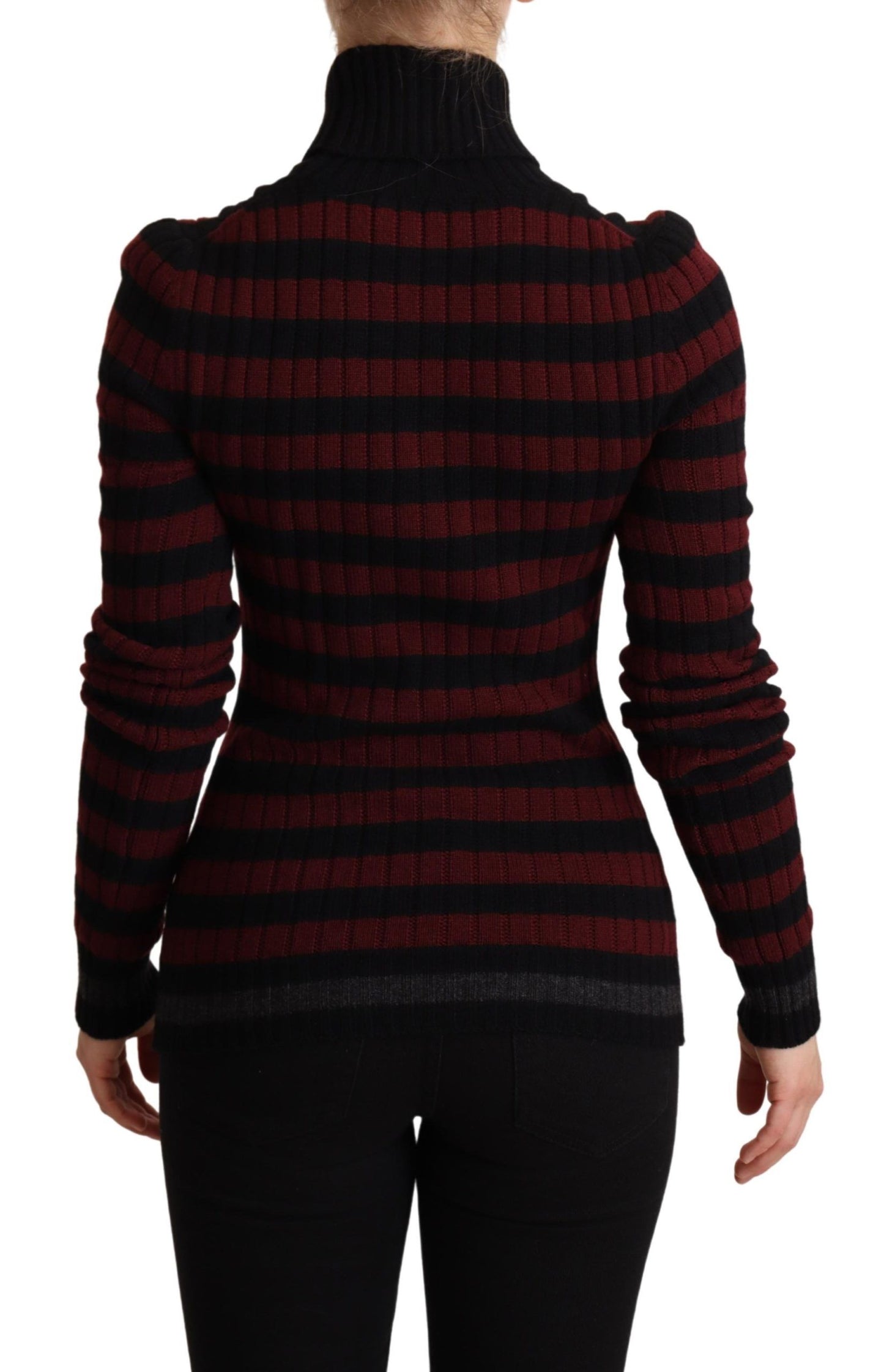 Dolce & Gabbana Chic Striped Wool-Cashmere Sweater IT40 / S