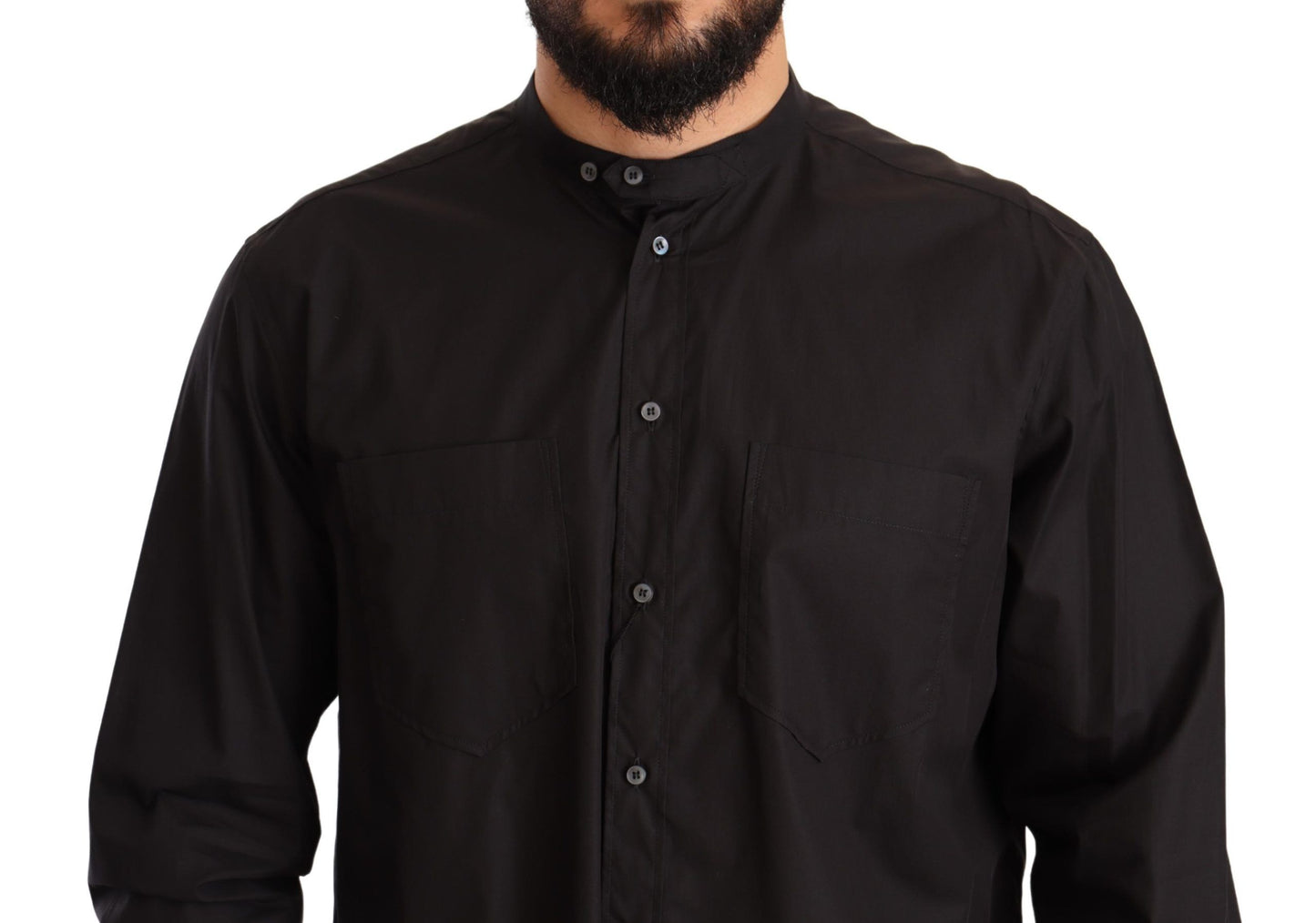 Dolce & Gabbana Elegant Black 100% Cotton Men's Shirt IT38 / XS