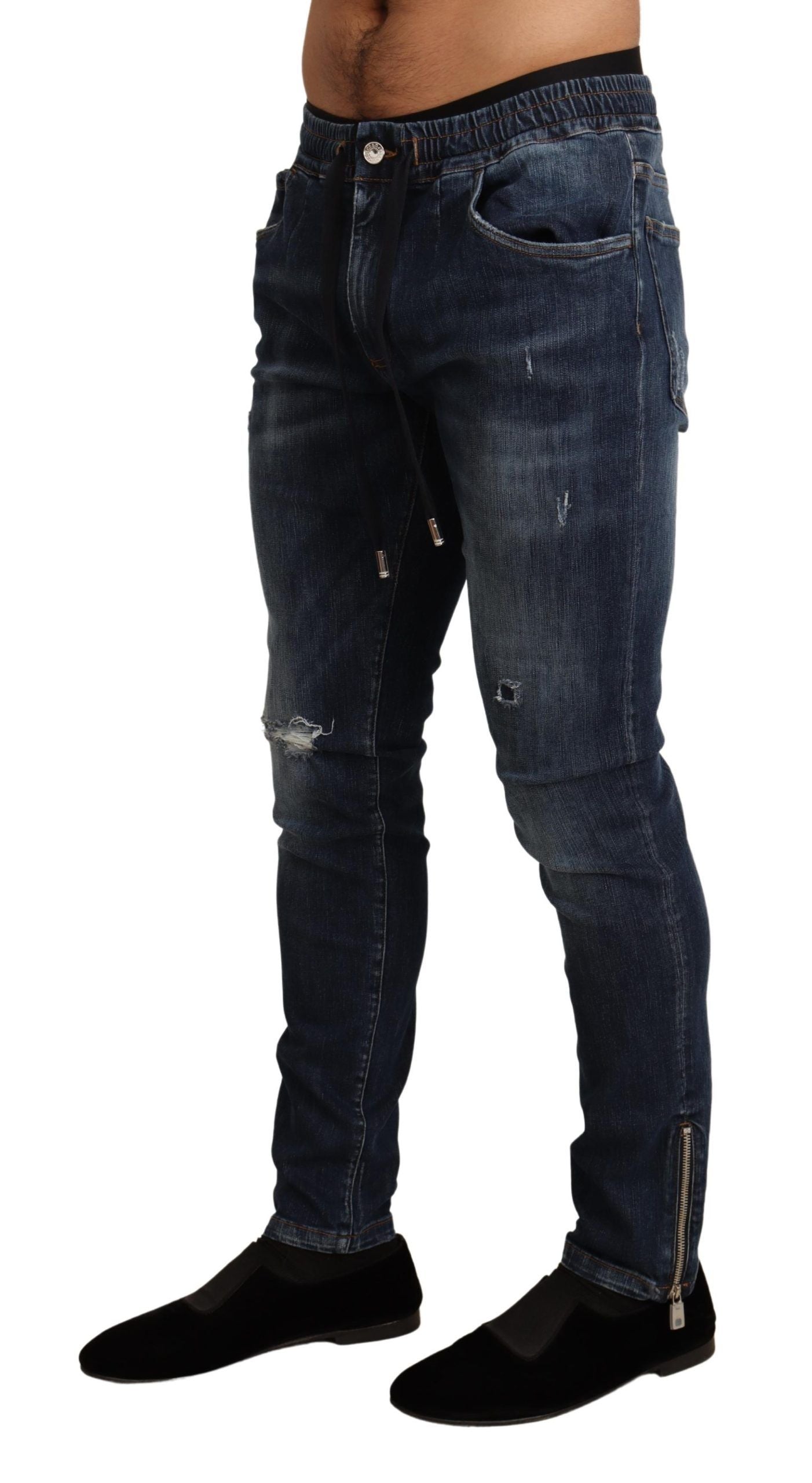 Dolce & Gabbana Elegant Dark Blue Skinny  Jeans IT44 / XS