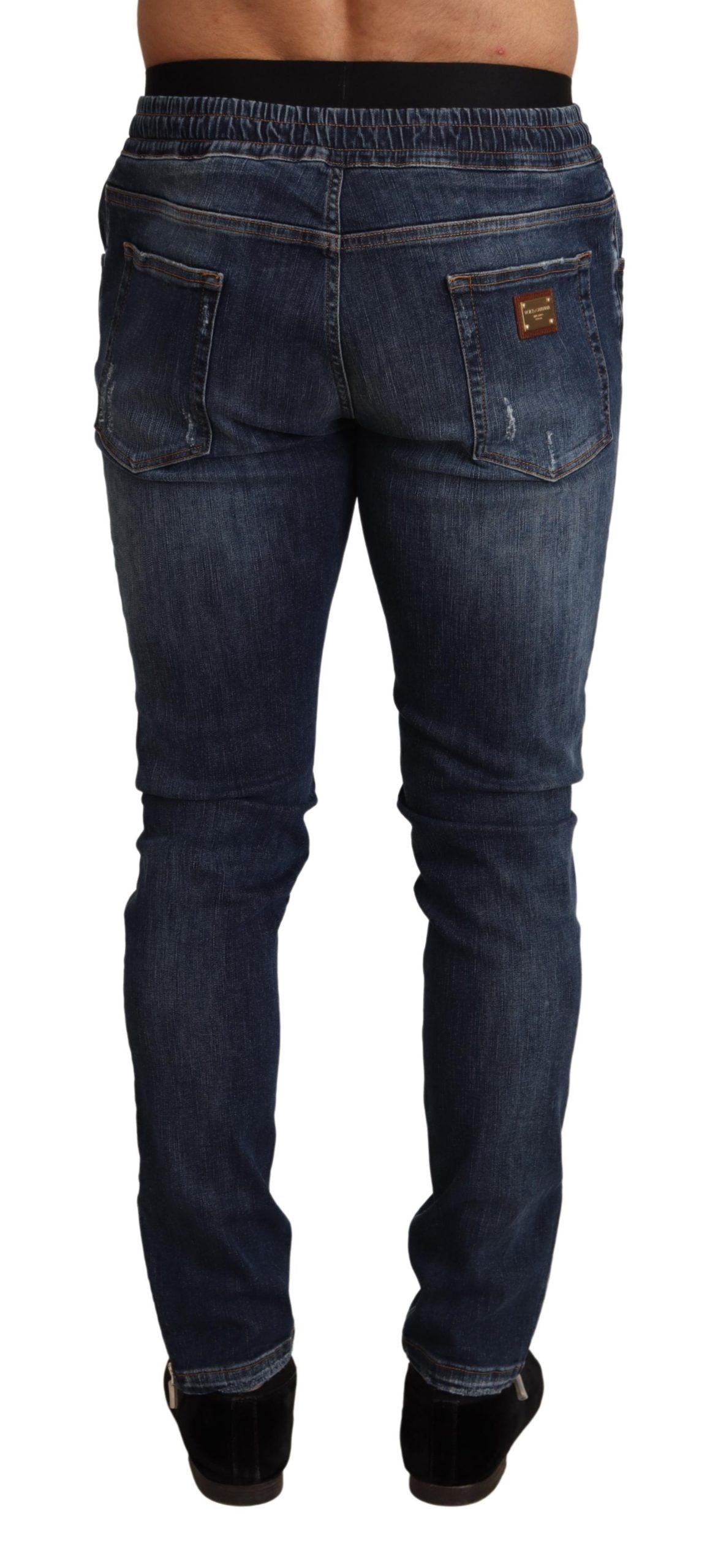 Dolce & Gabbana Elegant Dark Blue Skinny  Jeans IT44 / XS