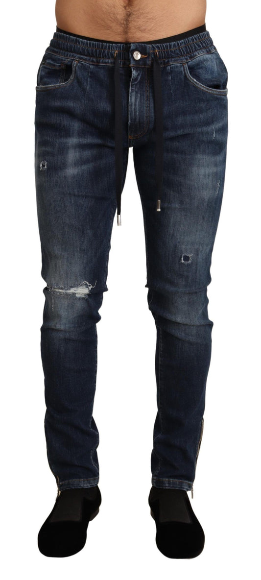 Dolce & Gabbana Elegant Dark Blue Skinny  Jeans IT44 / XS