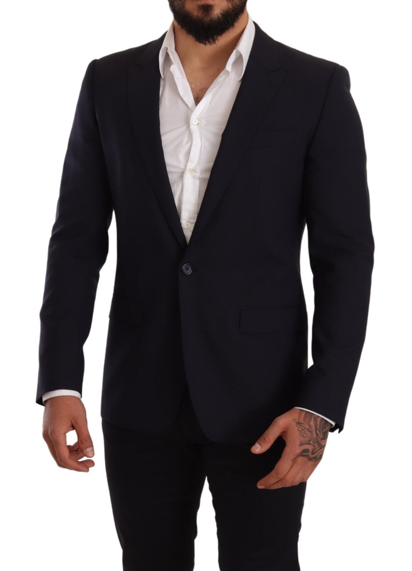 Dolce & Gabbana Elegant Navy Martini Blazer by Renowned Tailors IT48 / M