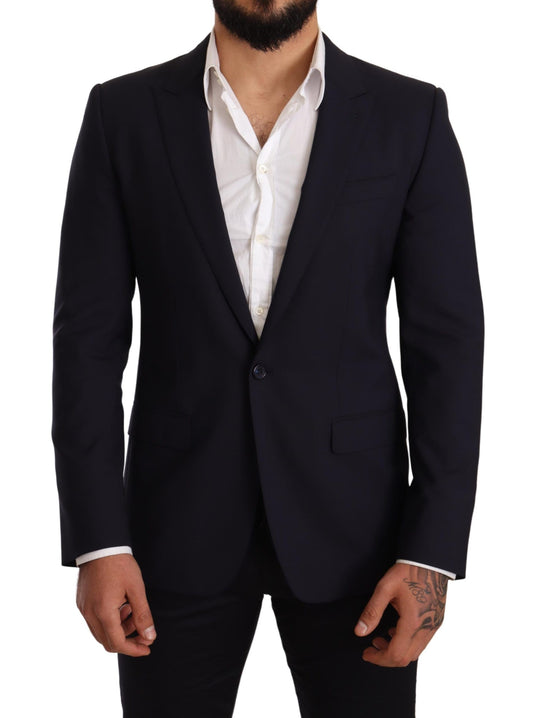 Dolce & Gabbana Elegant Navy Martini Blazer by Renowned Tailors IT48 / M