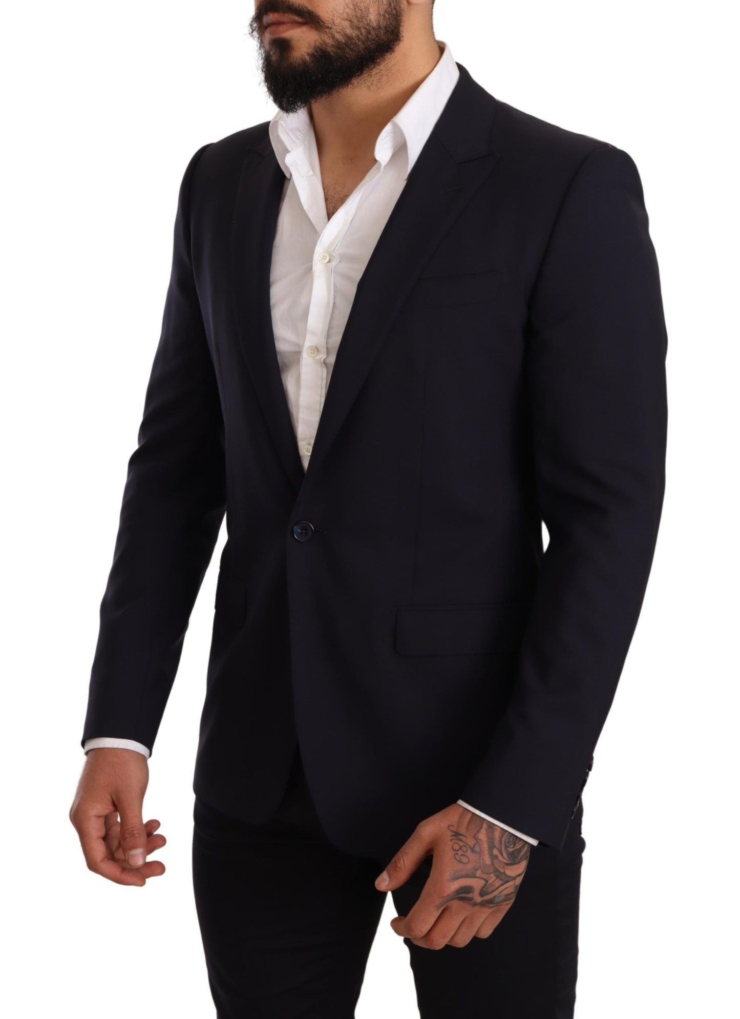 Dolce & Gabbana Elegant Navy Martini Blazer by Renowned Tailors IT48 / M