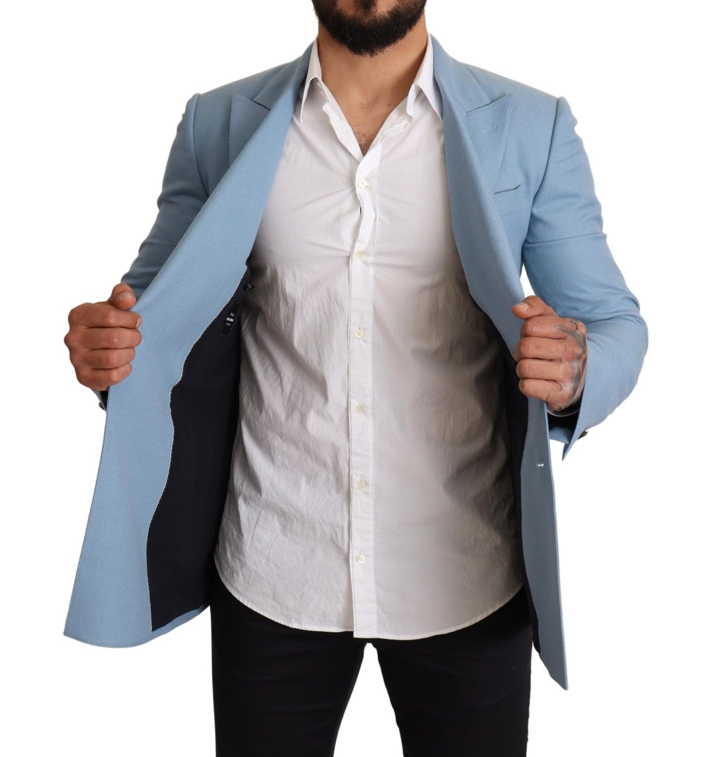 Dolce & Gabbana Elegant Blue Cashmere-Silk Men's Blazer IT48 / M