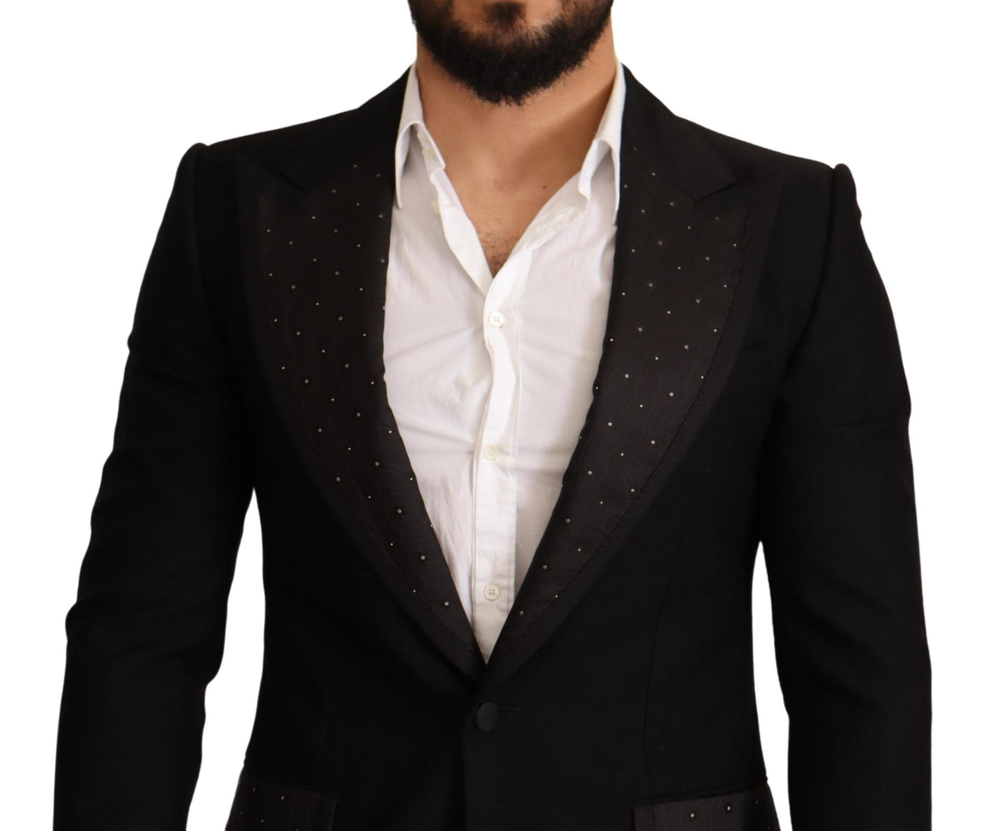 Dolce & Gabbana Elegant Slim Fit Black Blazer Jacket IT48 / M