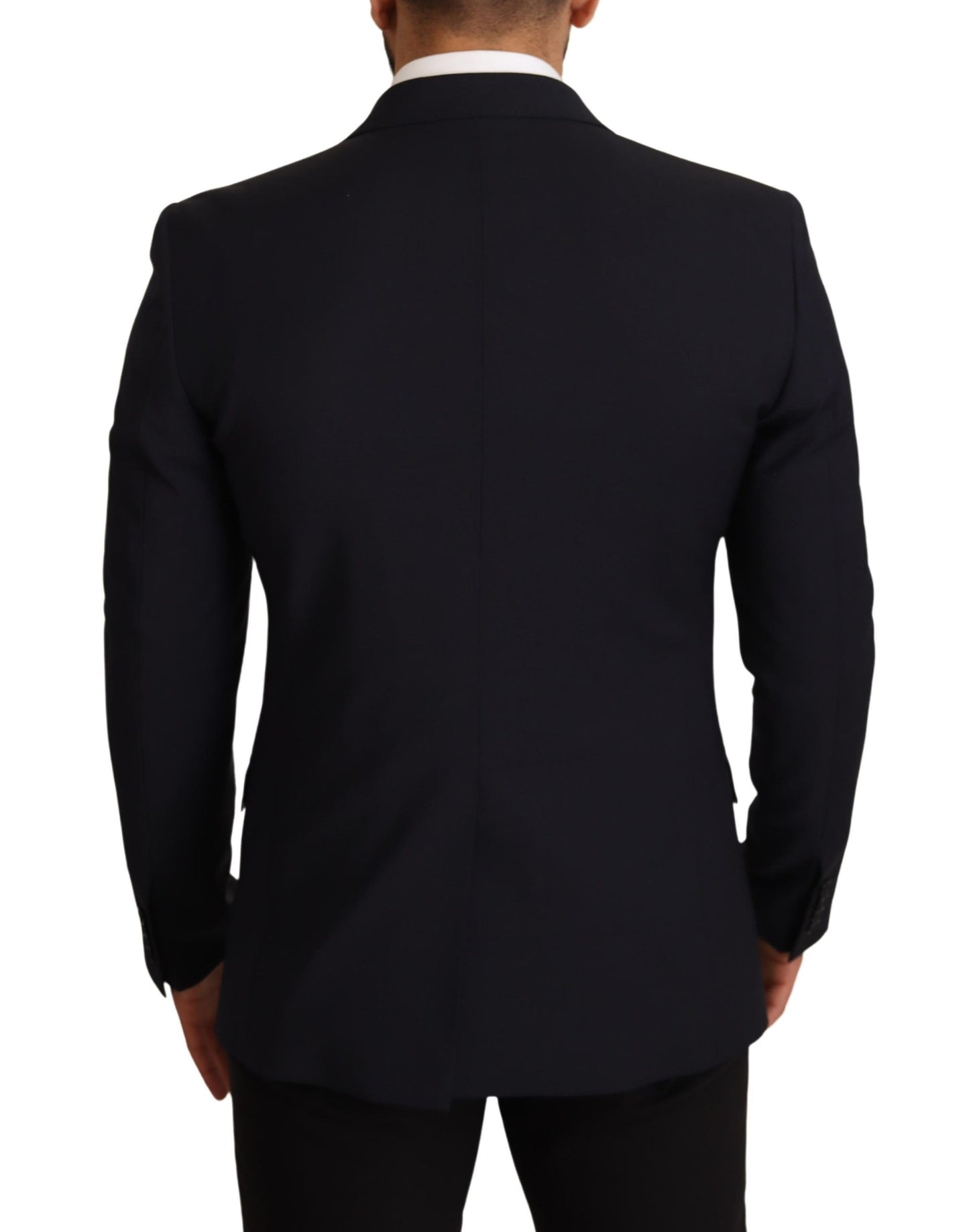 Dolce & Gabbana Elegant Dark Blue Wool Blend Martini Suit IT50 / L