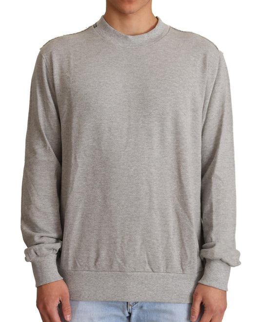 Dolce & Gabbana Sophisticated Gray Crewneck Sweater IT50 / L