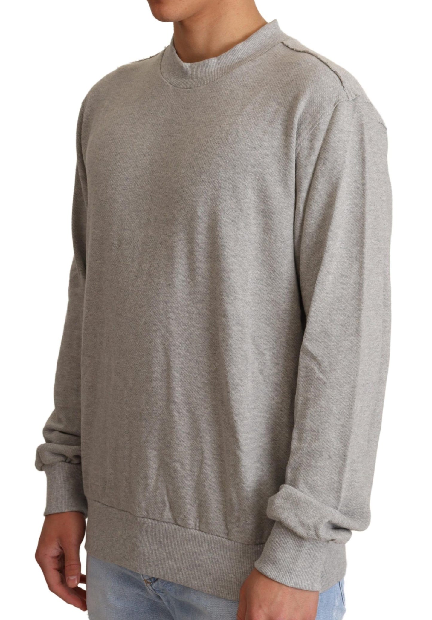 Dolce & Gabbana Sophisticated Gray Crewneck Sweater IT50 / L