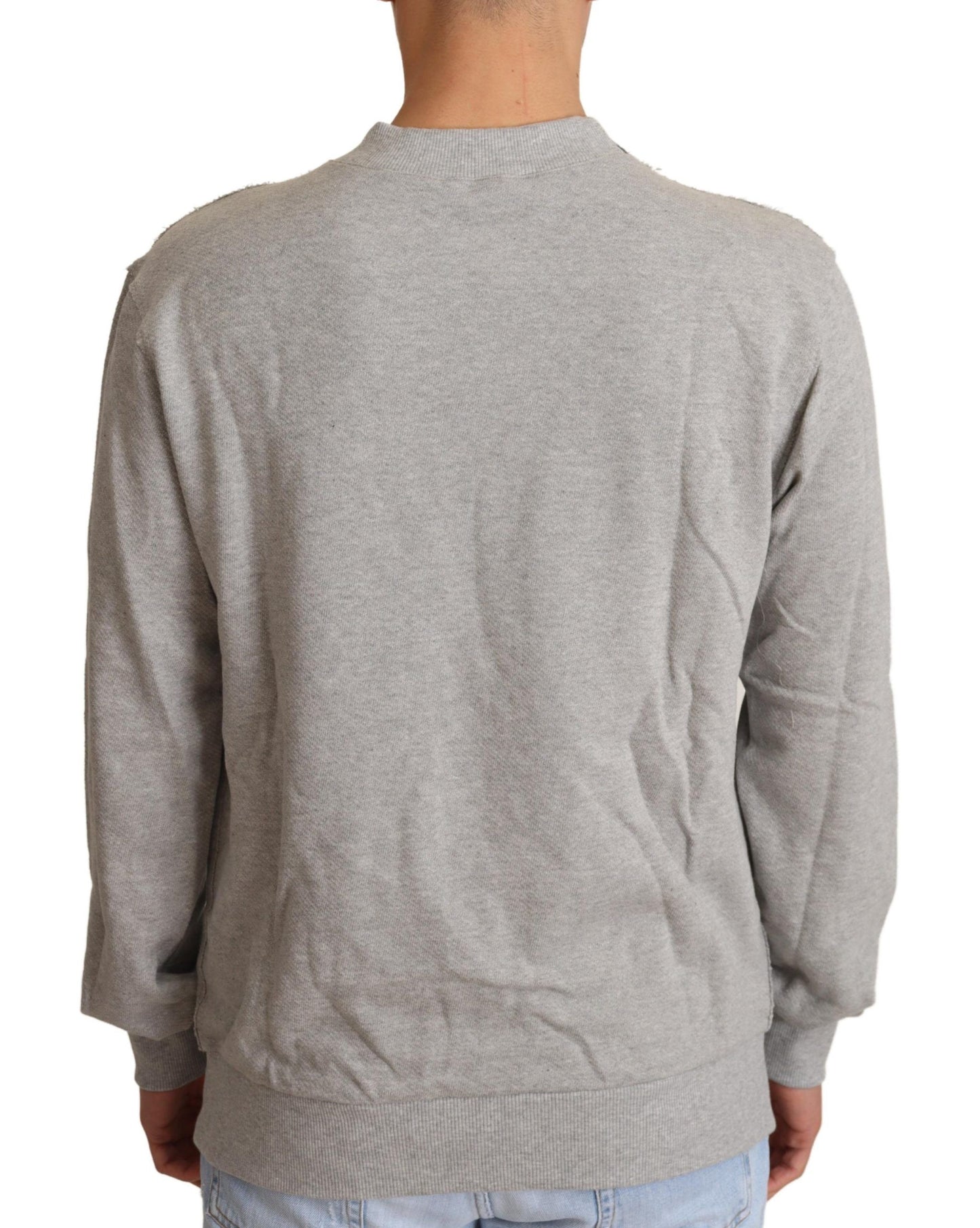 Dolce & Gabbana Sophisticated Gray Crewneck Sweater IT50 / L