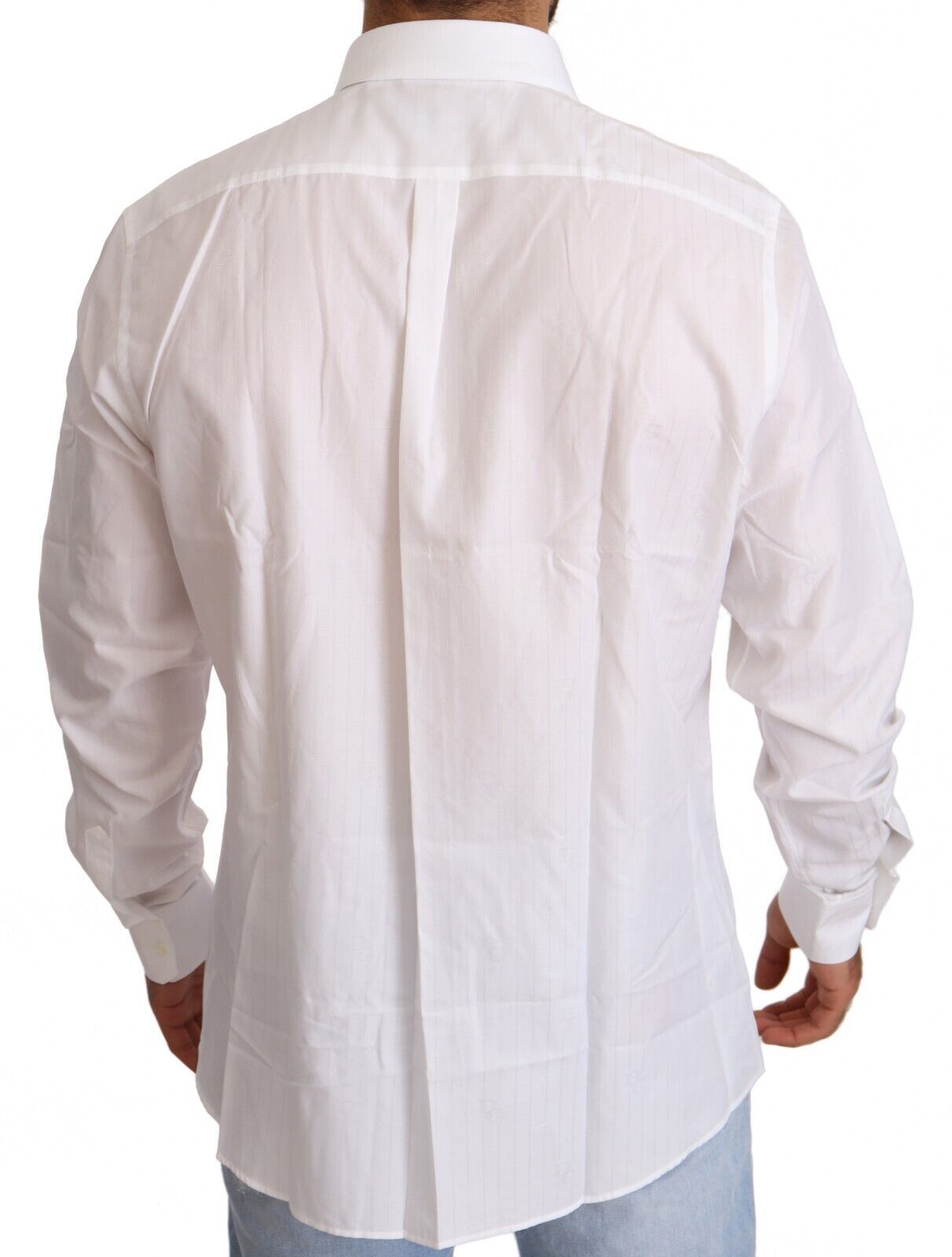 Dolce & Gabbana White Cotton Martini Fit Shirt IT44 | 3XL