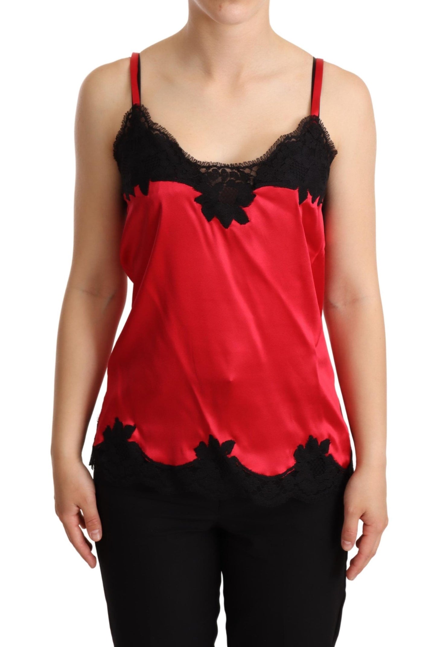 Dolce & Gabbana Enchanting Red Silk Blend Lace Camisole IT2 / S