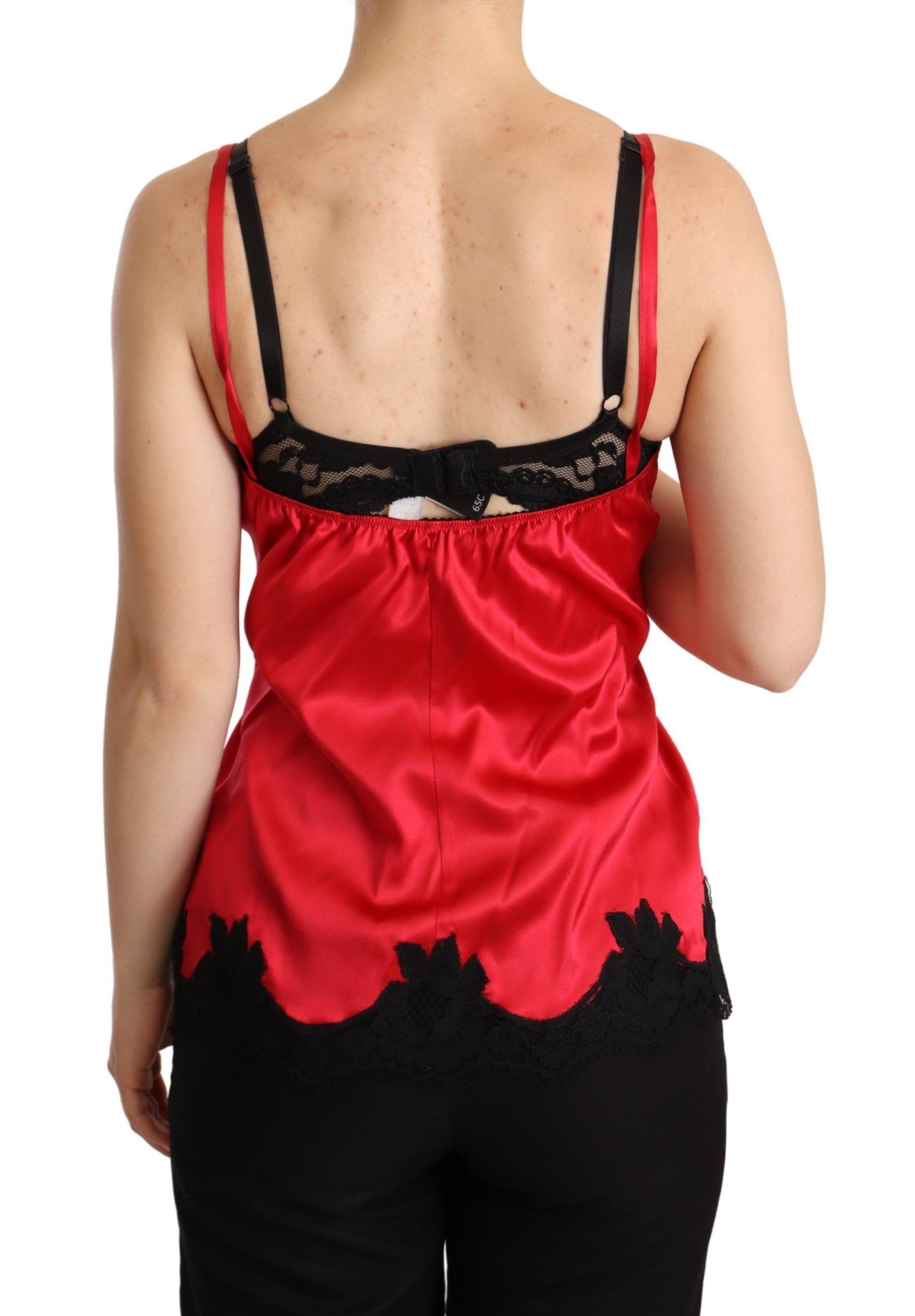 Dolce & Gabbana Enchanting Red Silk Blend Lace Camisole IT2 / S