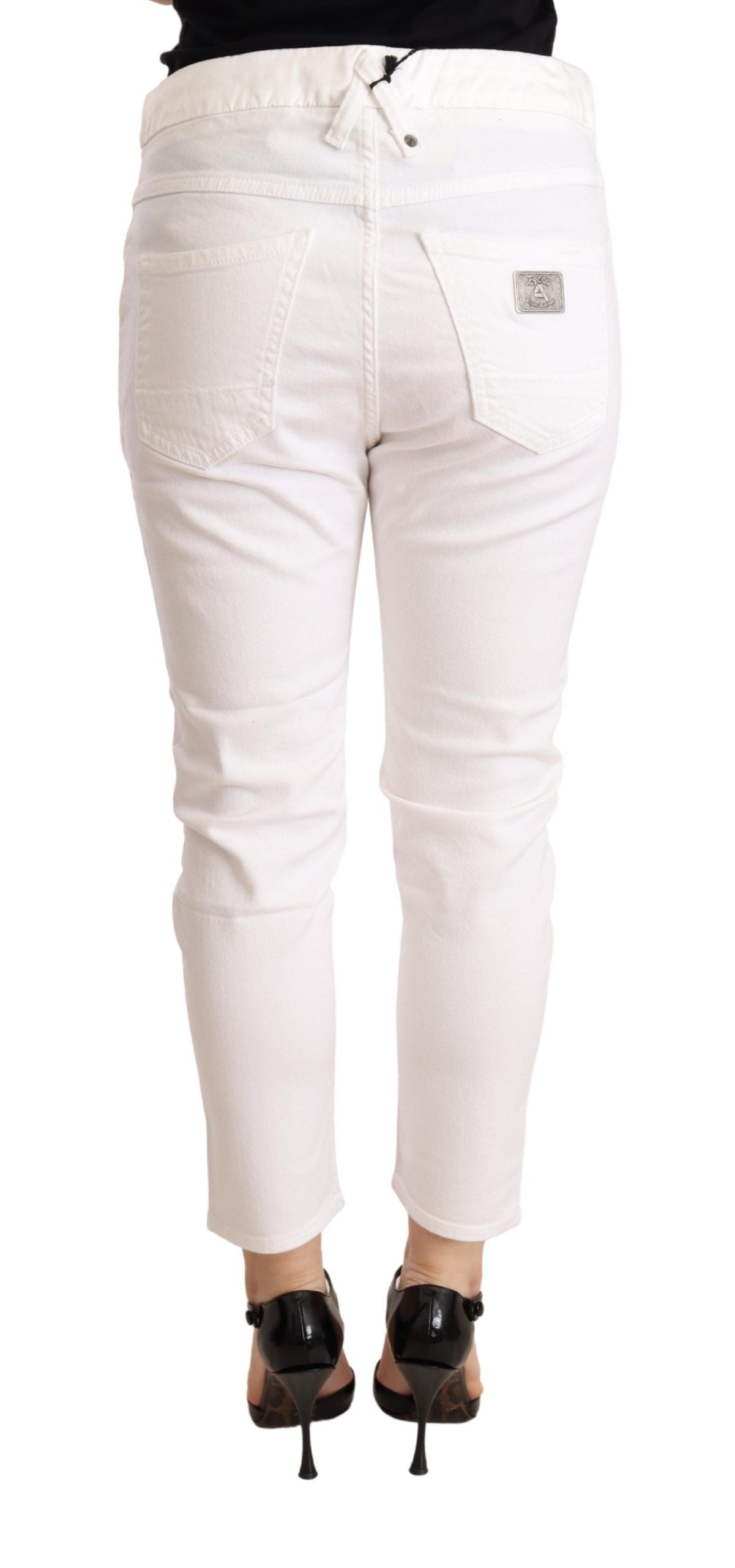 CYCLE Elegant Slim Fit White Skinny Pants W26