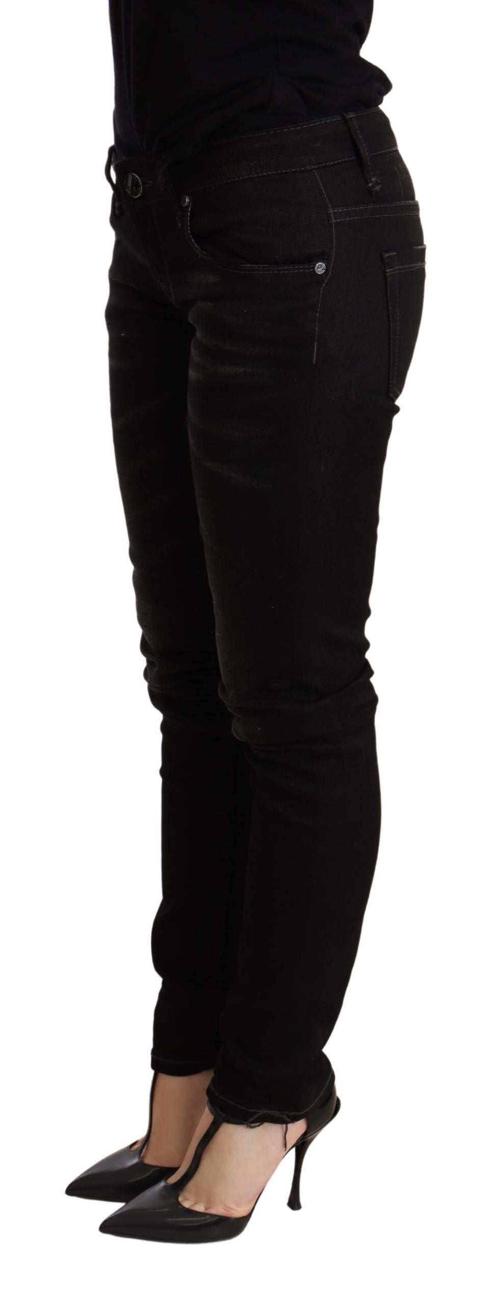 Acht Chic Black Low Waist Skinny Denim W26