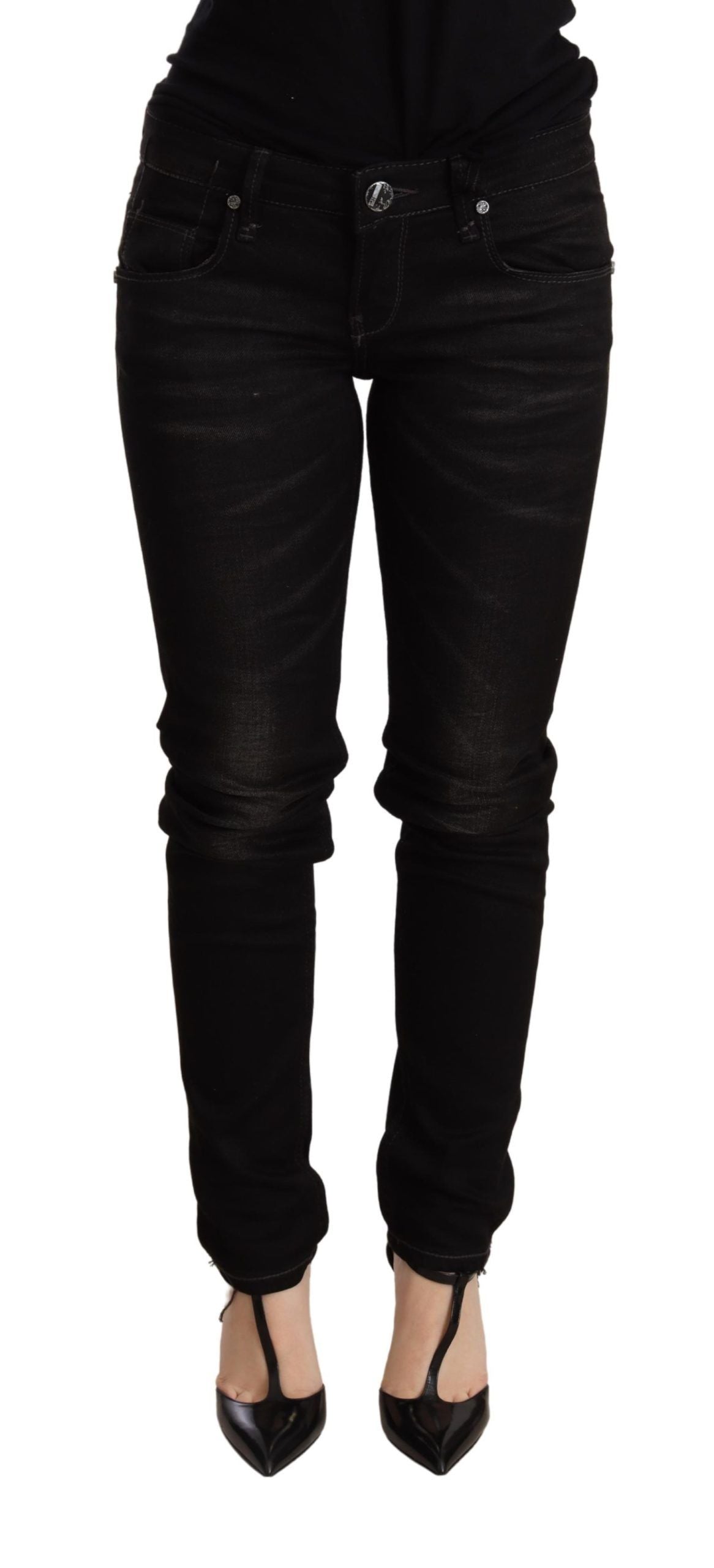 Acht Chic Black Low Waist Skinny Denim W26