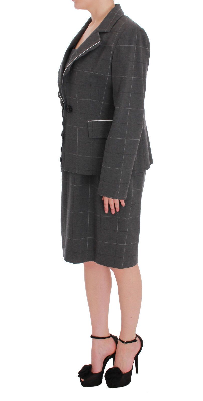 BENCIVENGA Elegant Checkered Cotton-Blend Suit Set IT50 | XXL