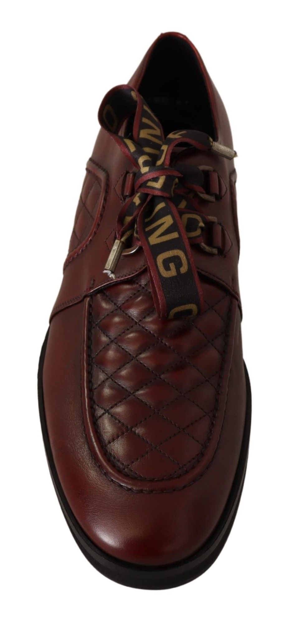 Dolce & Gabbana Elegant Bordeaux Derby Leather Shoes EU43 / US10