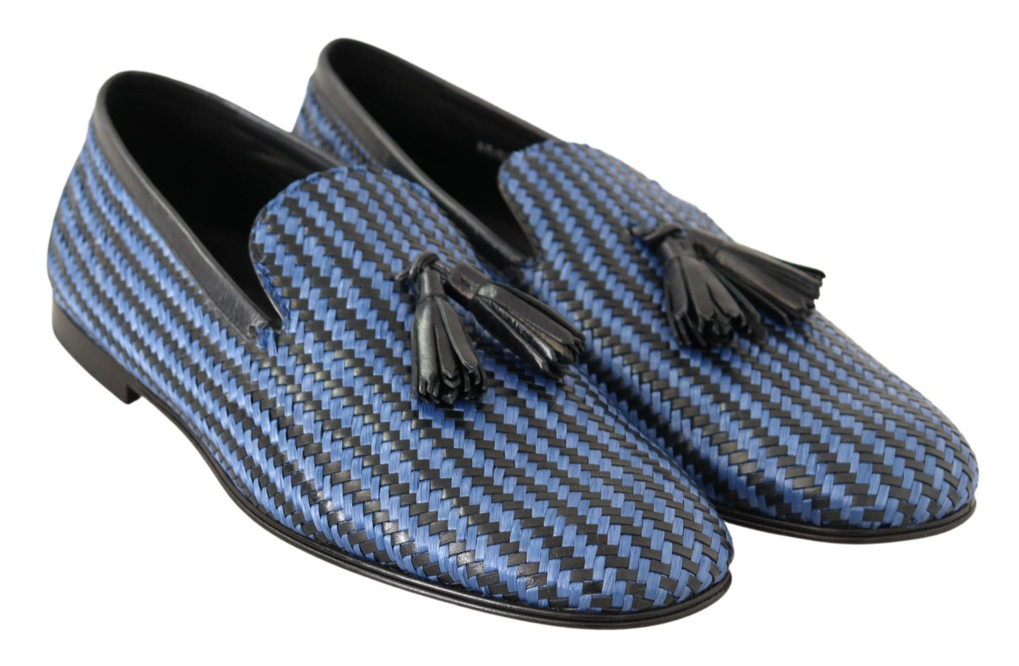 Dolce & Gabbana Elegant Woven Leather Loafers EU44 / US11