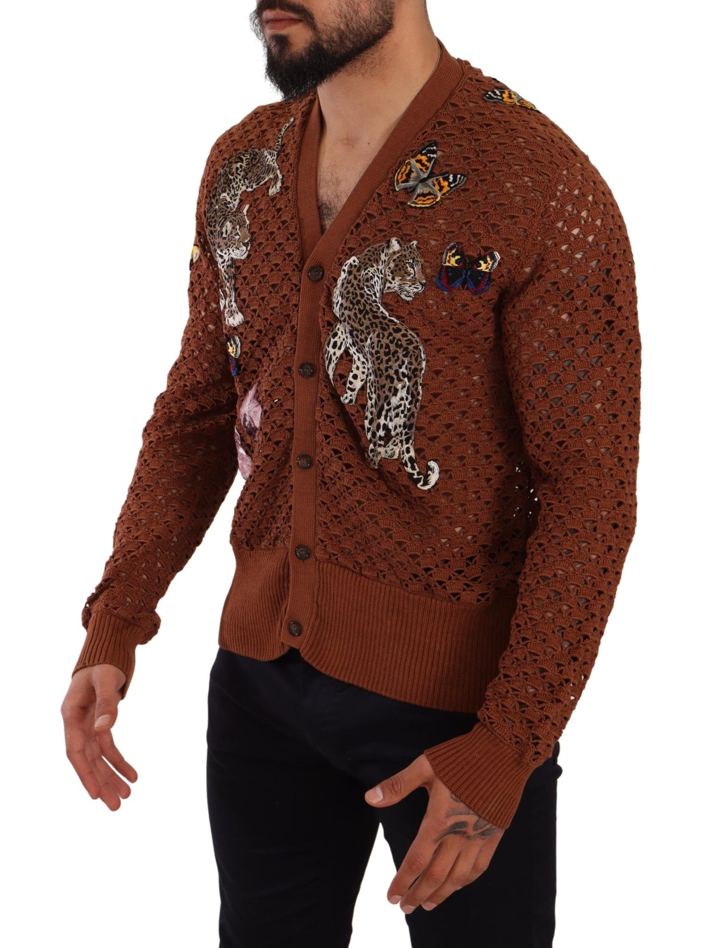 Dolce & Gabbana Refined Elegance Multicolor Embroidered Cardigan IT52 / XL