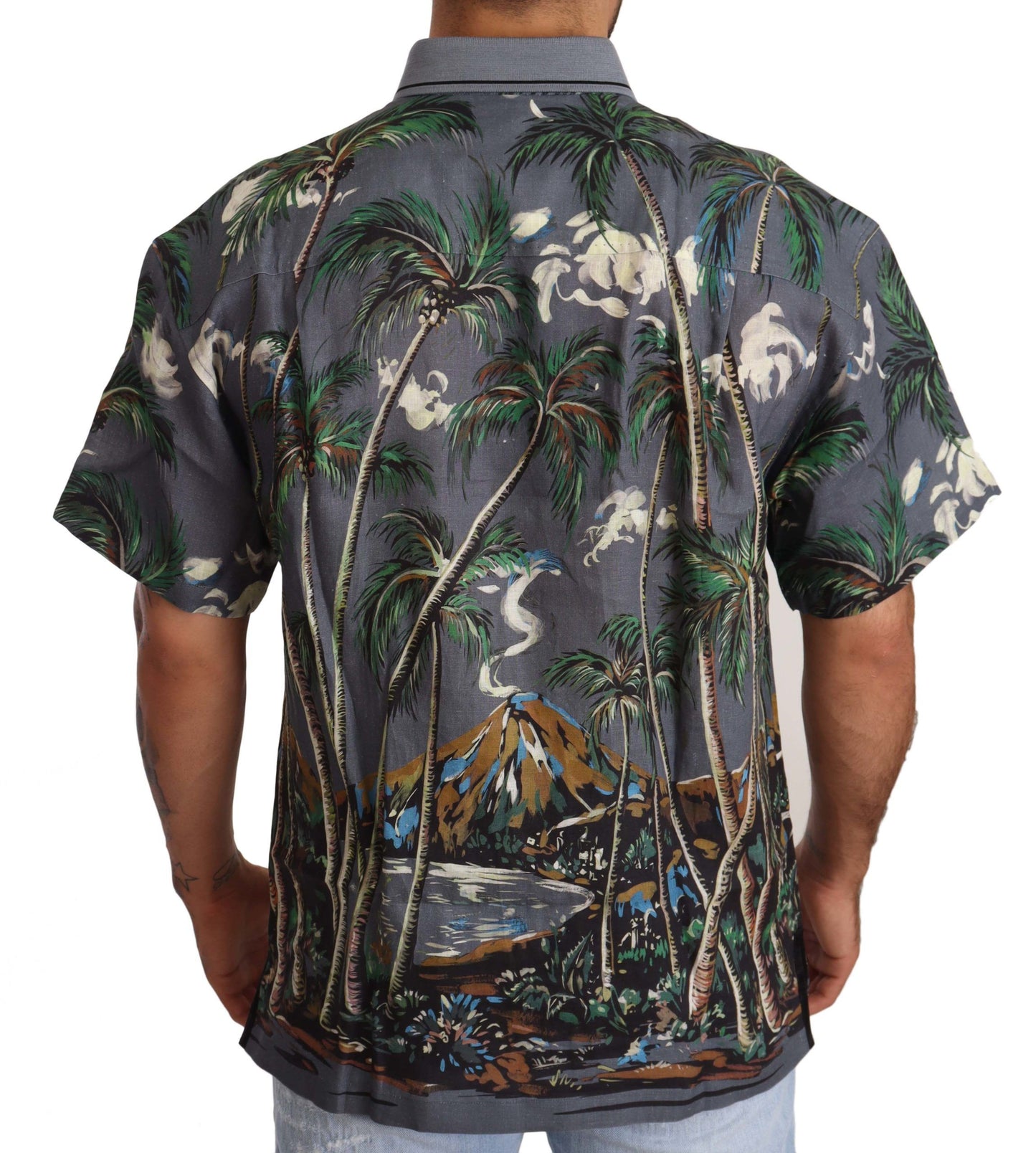 Dolce & Gabbana Tropical Elegance Linen Silk Men's  IT40 | S