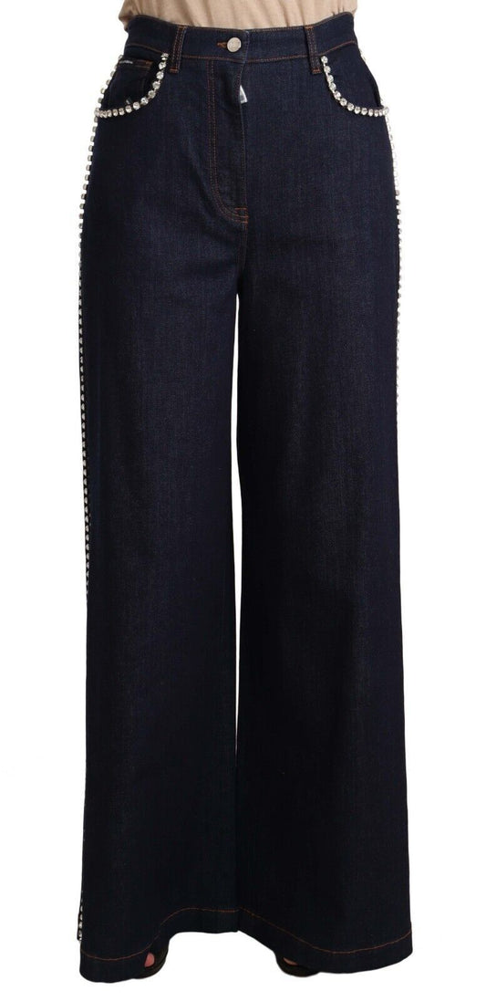 Dolce & Gabbana Elegant Dark Blue Flare Denim Jeans IT46 / L