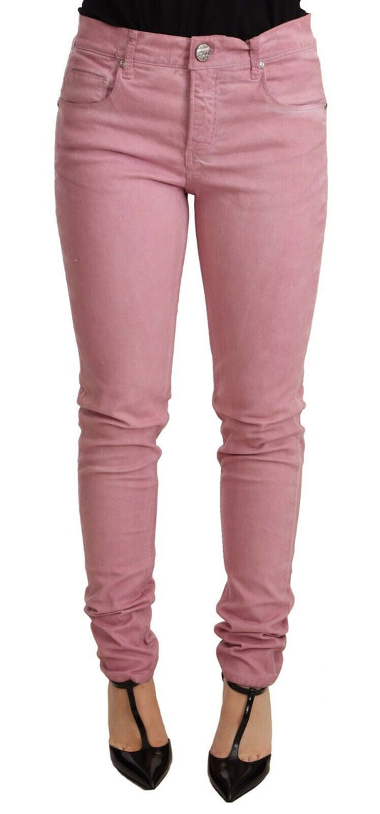 Acht Elegant Slim Fit Pink Denim Jeans W26 | IT40