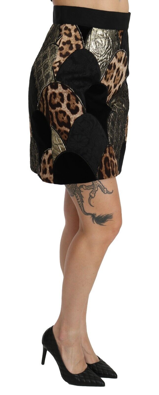 Dolce & Gabbana High-Waisted Leopard Print Skirt IT40 | S