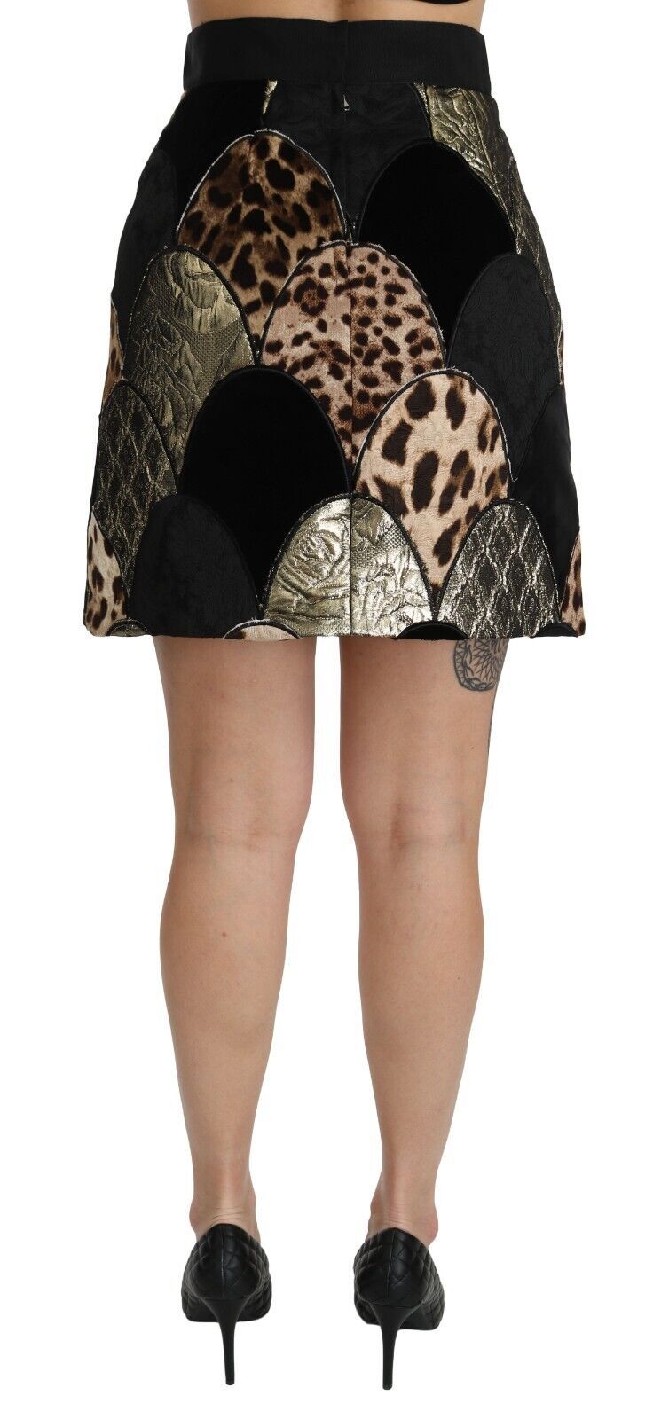 Dolce & Gabbana High-Waisted Leopard Print Skirt IT40 | S