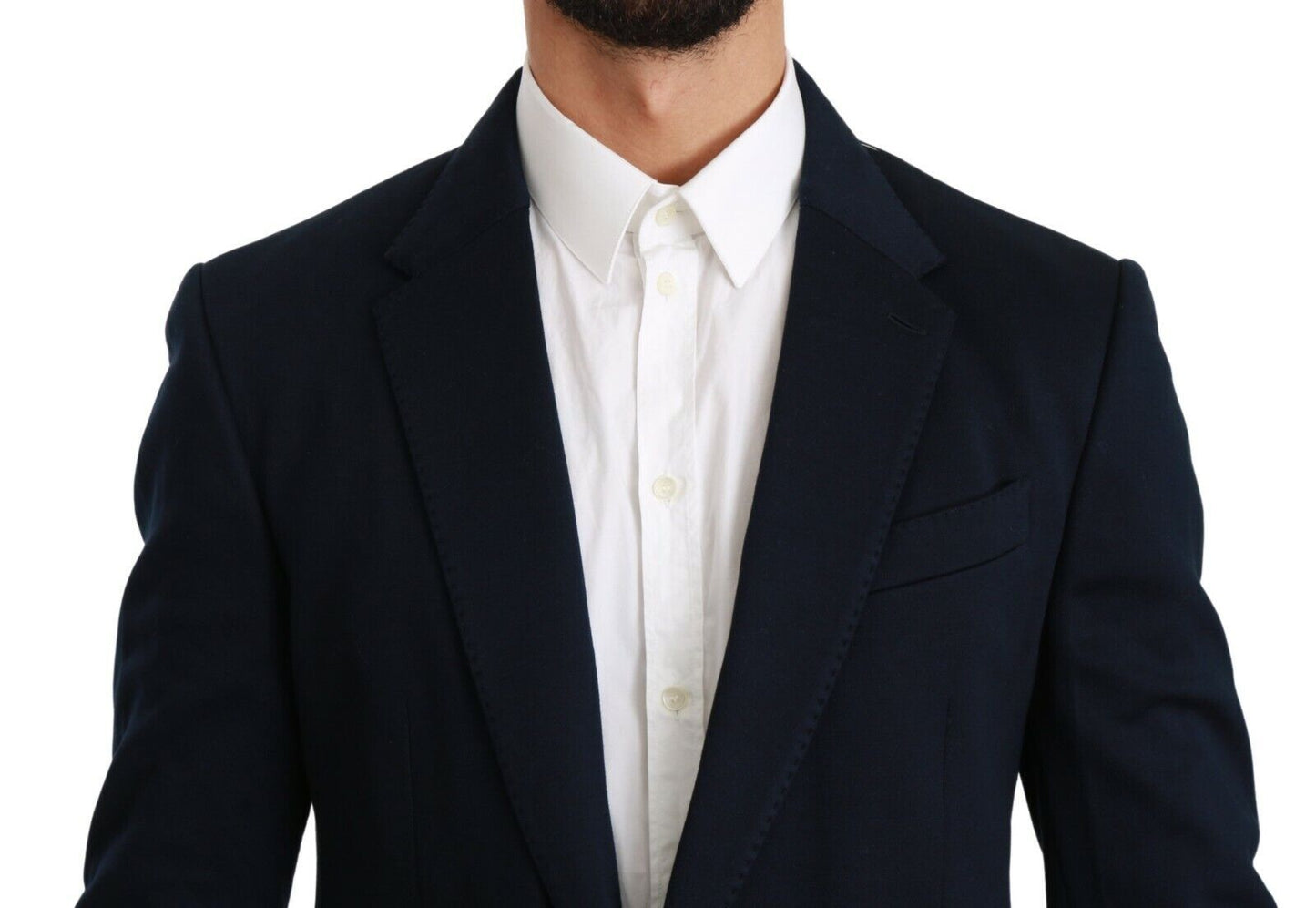 Dolce & Gabbana Elegant Slim Fit Dark Blue Men's Blazer IT52 / XL