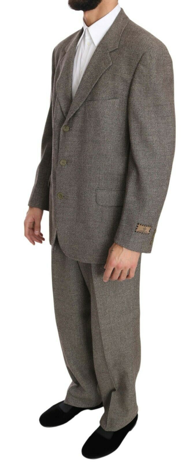 Fendi Elegant Light Brown Wool Men's Suit IT54 | XL