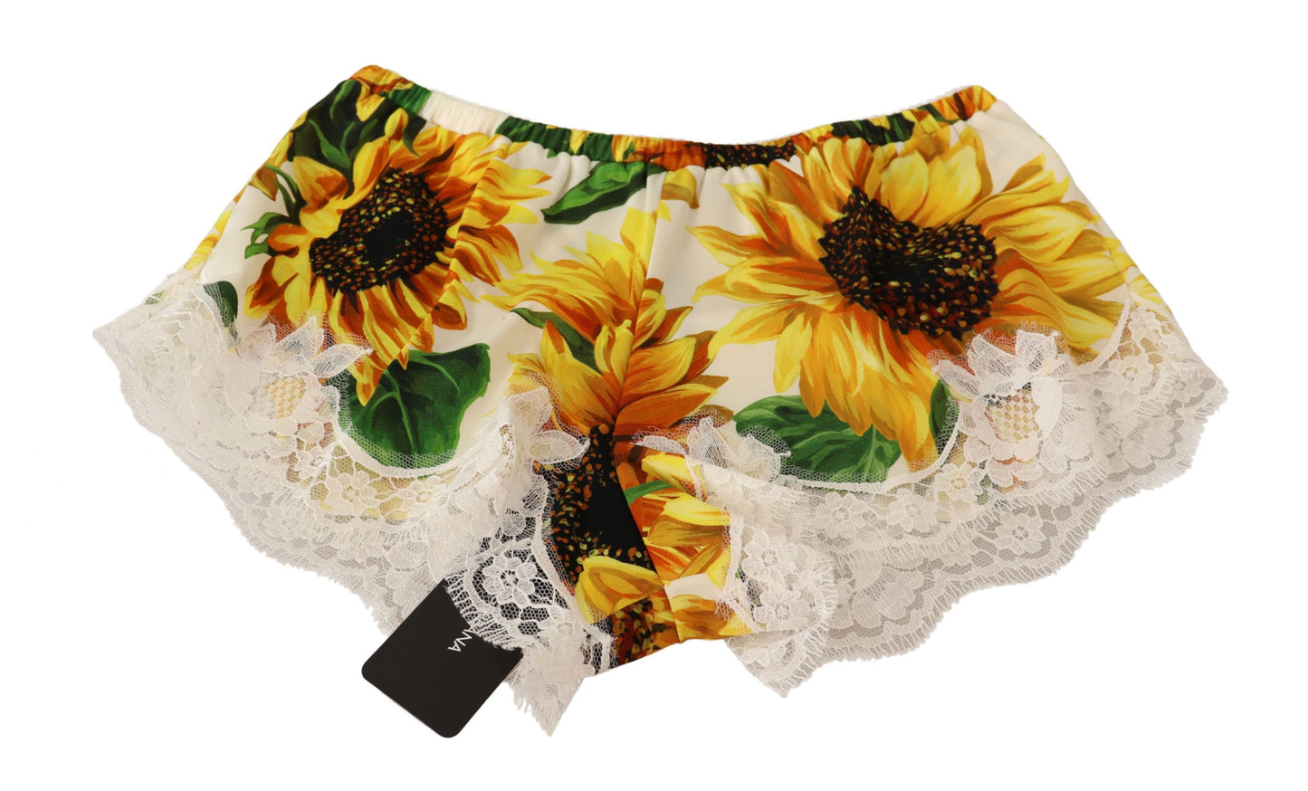 Dolce & Gabbana Sunflower Lace Lingerie Shorts - Silk Blend IT3 / M