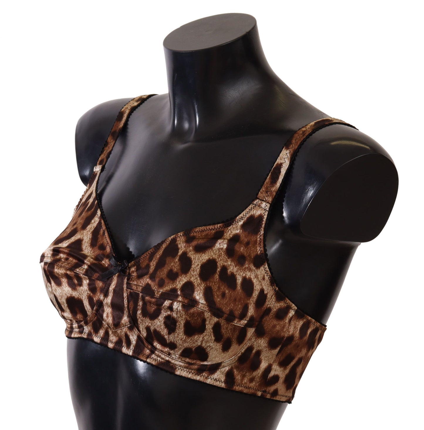 Dolce & Gabbana Elegant Silk Leopard Print Bra IT2 / S