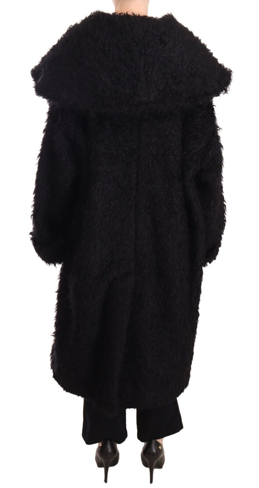 Dolce & Gabbana Sleek Runway Fur Cape Trench Jacket IT40 | M