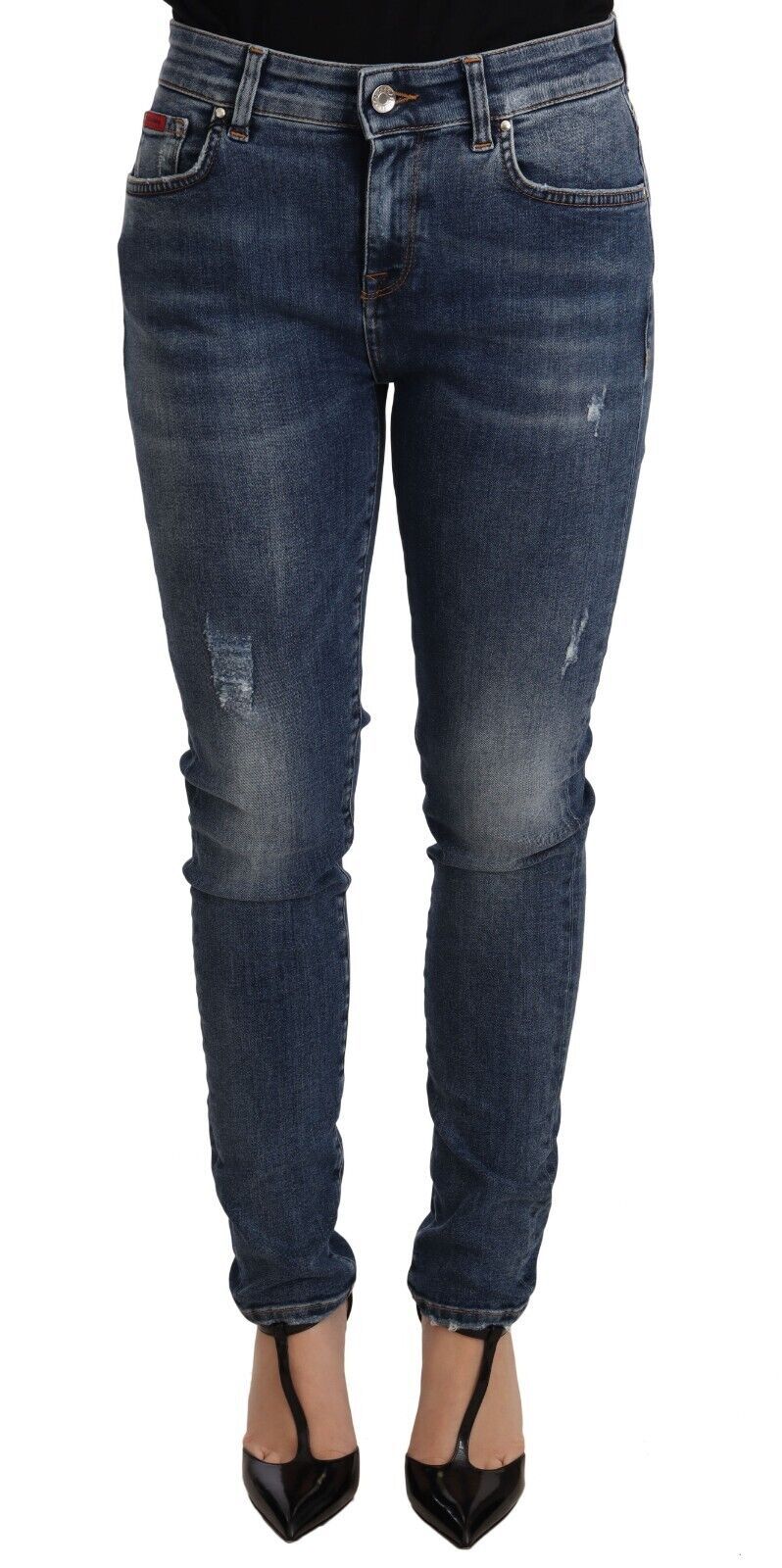 Dolce & Gabbana Elegant Slim-Fit Distressed Skinny Jeans IT40 | S