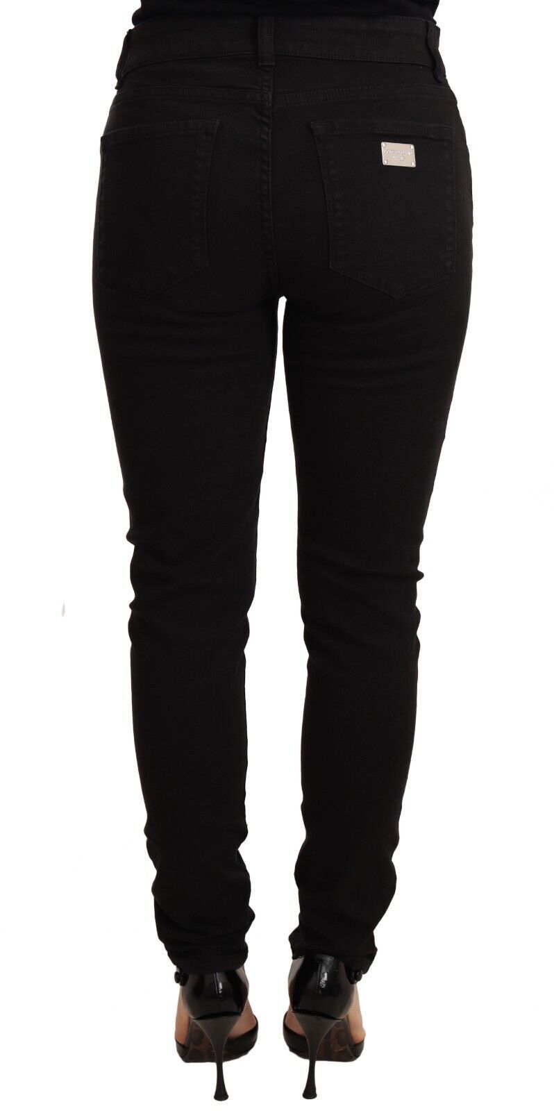 Dolce & Gabbana Elegant Slim-Fit Black Skinny Jeans IT40 | S