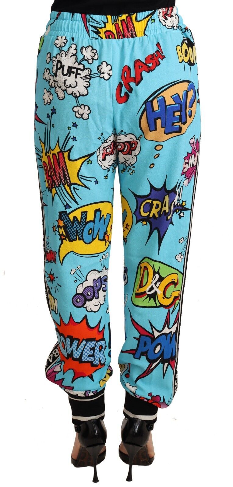 Dolce & Gabbana Chic Cartoon Print Knitted Jogger Pants IT40 / S