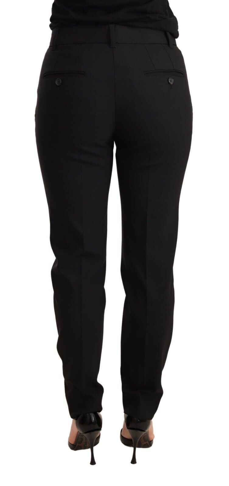 Dolce & Gabbana Elegant Tapered Virgin Wool Trousers IT36 / XS