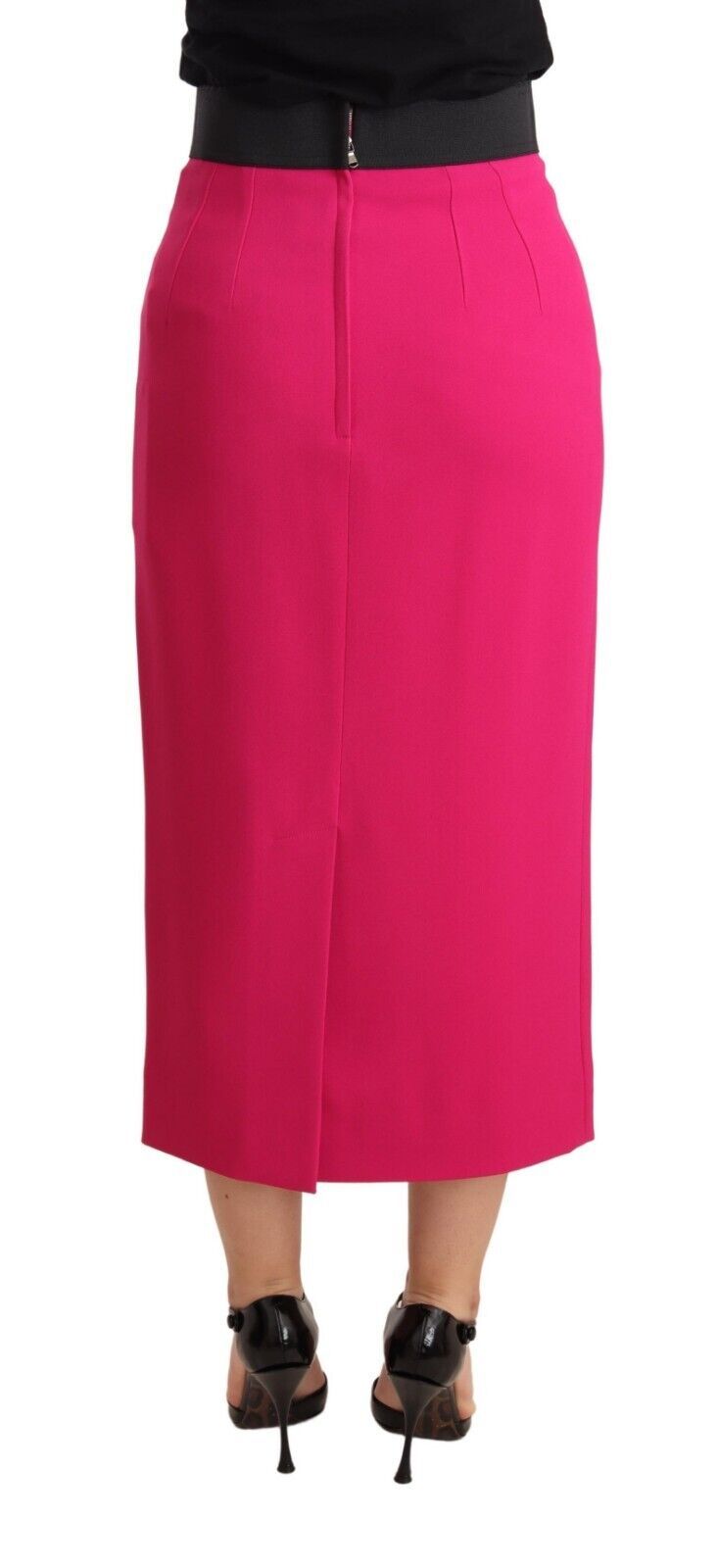 Dolce & Gabbana Elegant High-Waisted Pencil Skirt in Pink IT38 / XS