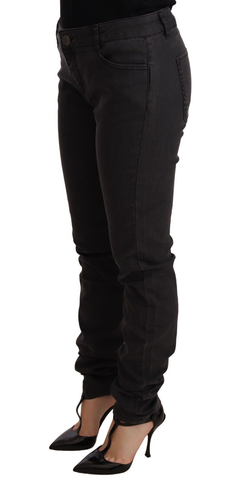 PINKO Chic Mid Waist Skinny Black Denim W29