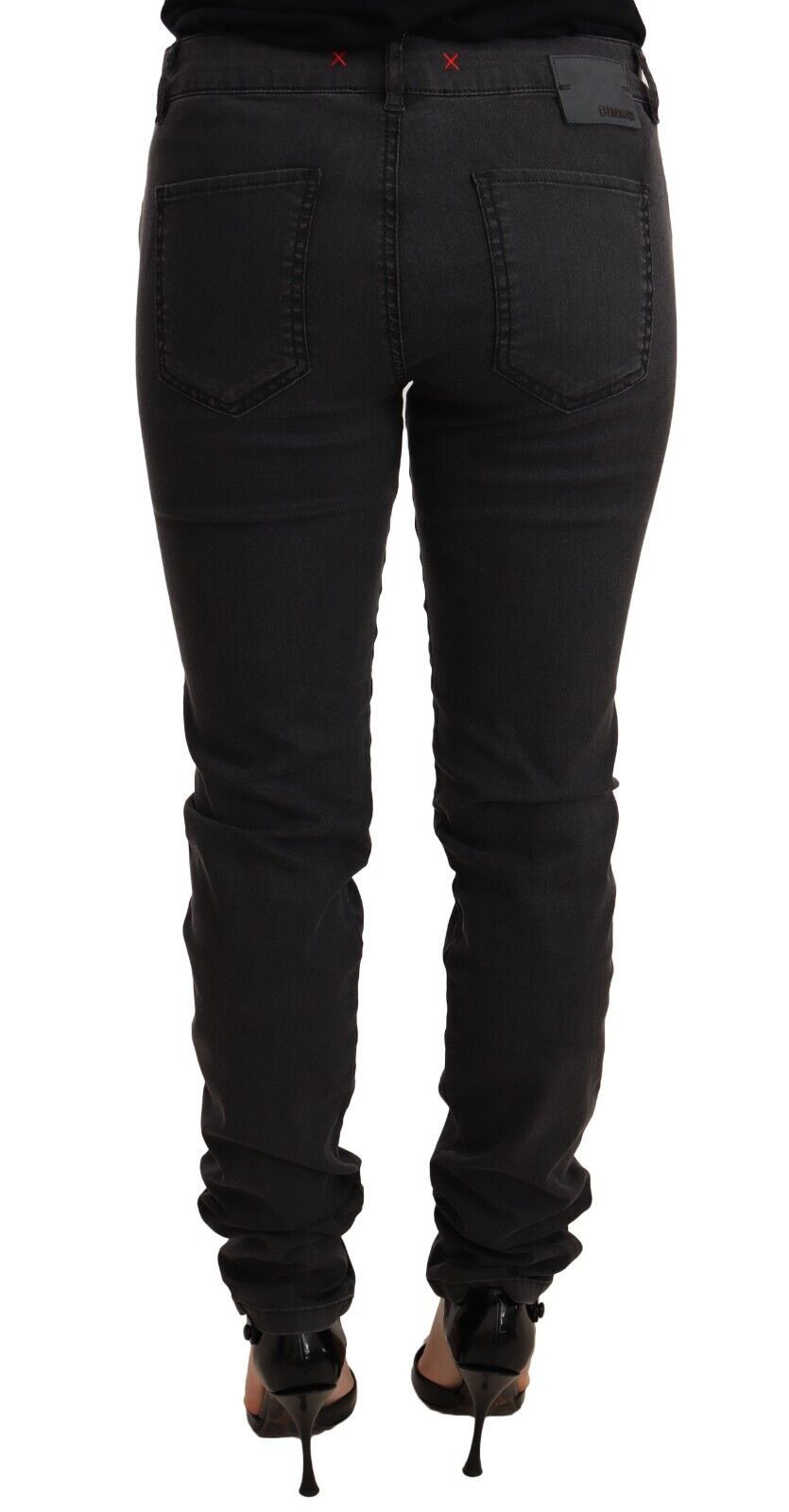 PINKO Chic Mid Waist Skinny Black Denim W29