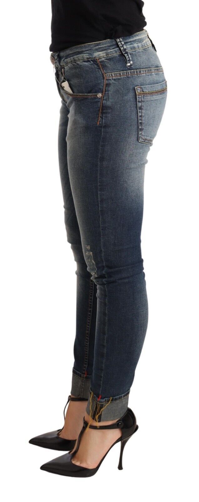 Acht Chic Blue Washed Skinny Denim W26