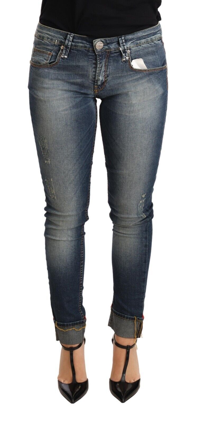 Acht Chic Blue Washed Skinny Denim W26