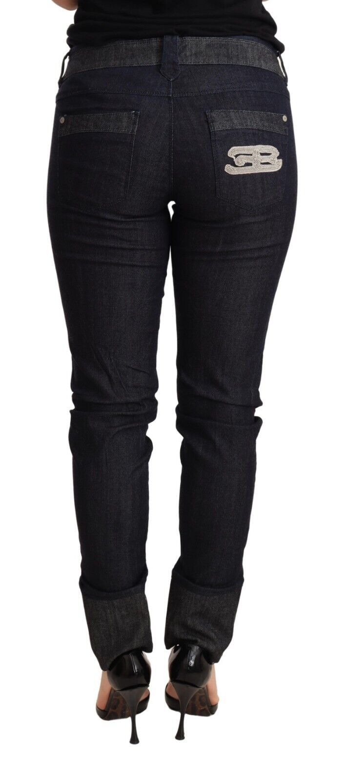 Ermanno Scervino Chic Dark Blue Skinny Trouser Jeans W26