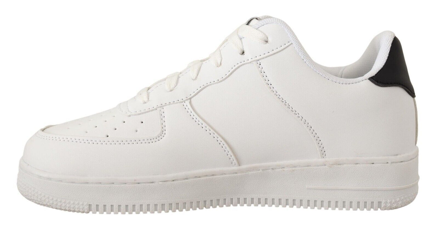 SIGNS Chic White Leather Low Top Sneakers EU41 | US8