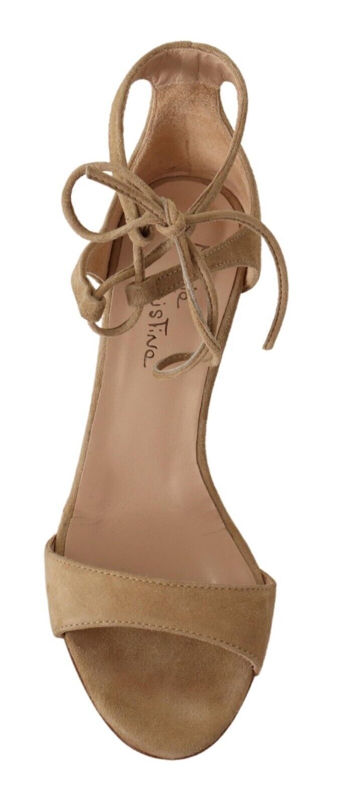 Maria Christina Elegant Beige Suede Ankle Strap Heels EU35 | US4.5